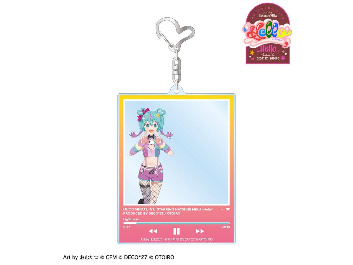 DECOMIKU LIVE starring Hatsune Miku Hello Produced by DECO27 / OTOIRO: DECOMIKU (Lightness) Art by Omutatsu Photo Frame Style Big Acrylic Keychain