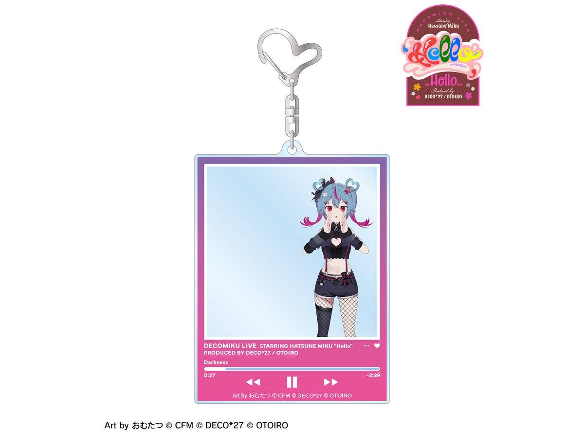 DECOMIKU LIVE starring Hatsune Miku Hello Produced by DECO27 / OTOIRO: DECOMIKU (Darkness) Art by Omutatsu Photo Frame Style Big Acrylic Keychain