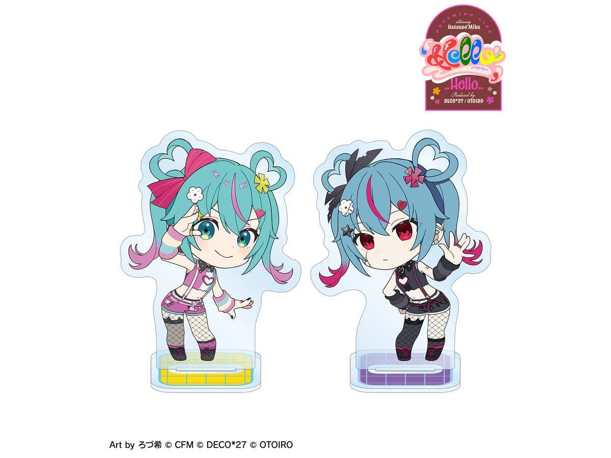 DECOMIKU LIVE starring Hatsune Miku Hello Produced by DECO27 / OTOIRO: DECOMIKU Art by Rozuki Acrylic Stand (Set of 2)