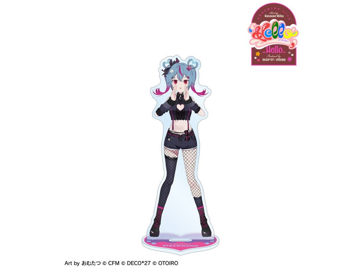 DECOMIKU LIVE starring Hatsune Miku Hello Produced by DECO27 / OTOIRO: DECOMIKU (Darkness) Art by Omutatsu Big Acrylic Stand
