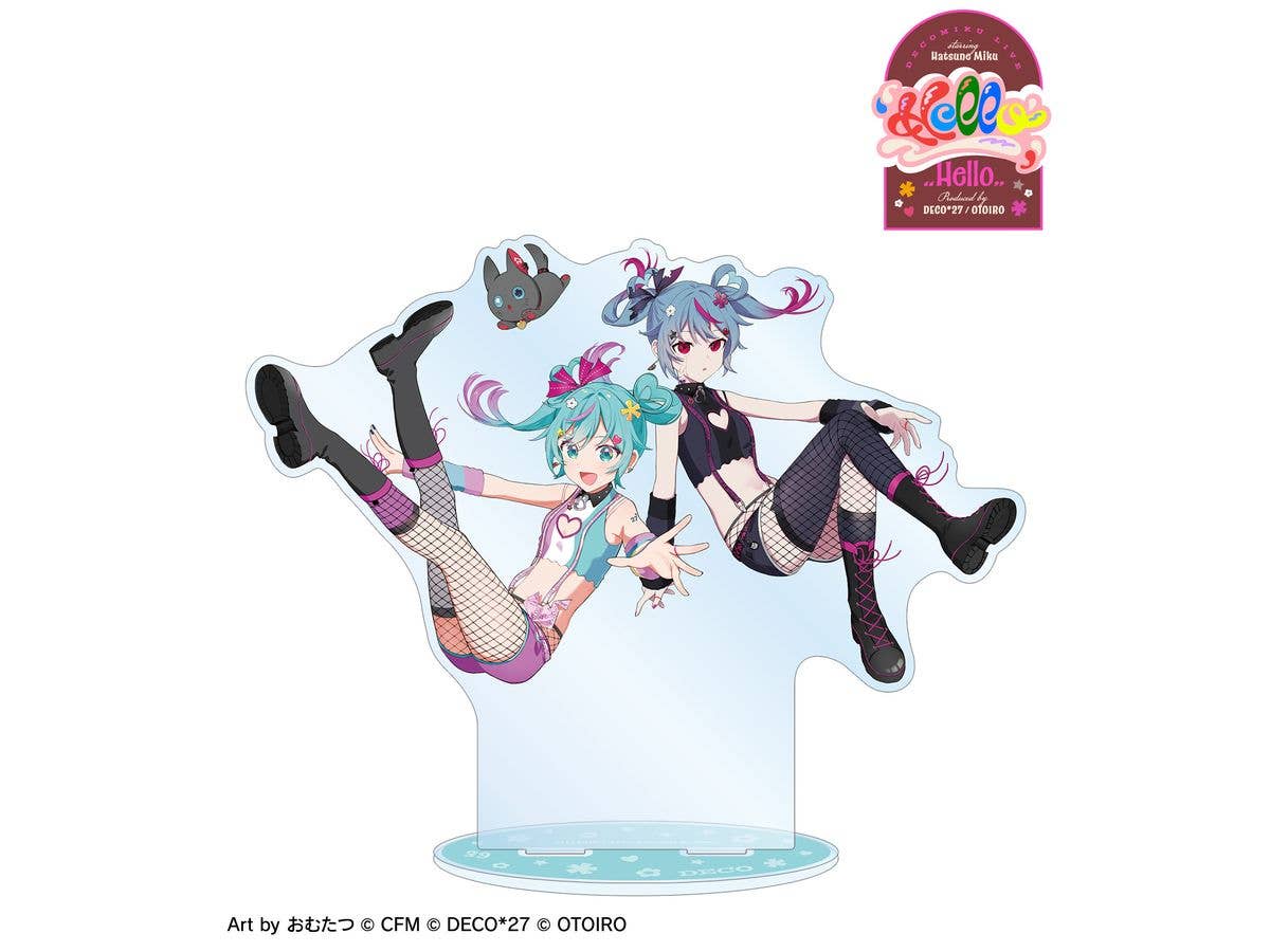 DECOMIKU LIVE starring Hatsune Miku Hello Produced by DECO27 / OTOIRO: DECOMIKU & Ninya Art by Omutatsu Big Acrylic Stand