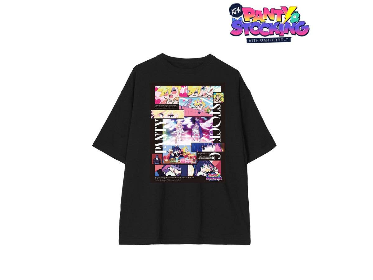 New Panty & Stocking With Garterbelt: Panty & Stocking Still Image Big Silhouette T-Shirt Unisex  (Size / L)