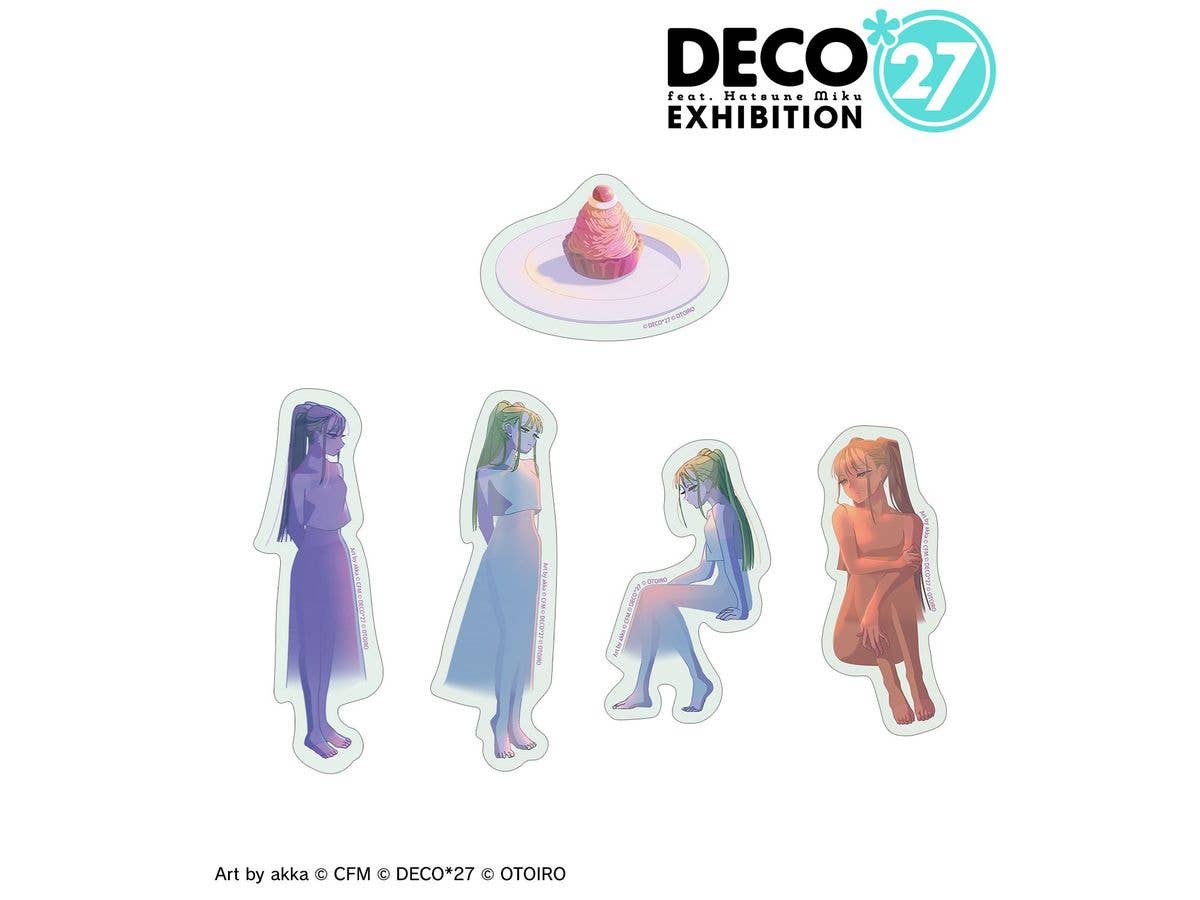 DECO27 feat. Hatsune Miku EXHIBITION Produced by DECO27 / OTOIRO: Yowamushi Mont Blanc (Reloaded) Die-Cut Sticker Set of 5