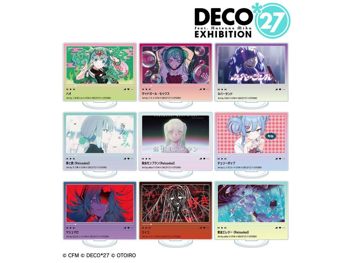 DECO27 feat. Hatsune Miku EXHIBITION Produced by DECO27 / OTOIRO: Trading Thumbnail Acrylic Stand ver.D 1 Box 9pcs