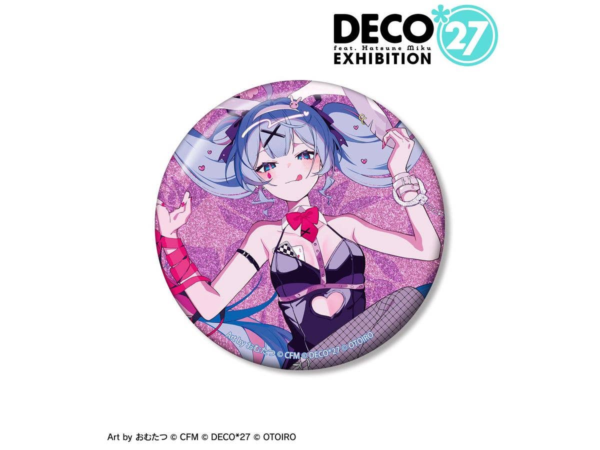 DECO27 feat. Hatsune Miku EXHIBITION Produced by DECO27 / OTOIRO: Rabbit Hole 75mm Glitter Can Badge