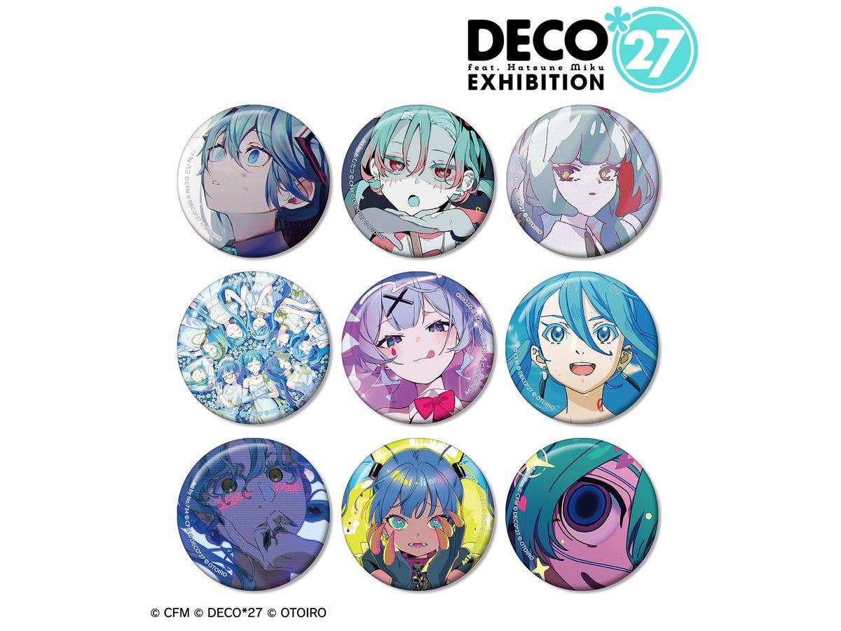 DECO27 feat. Hatsune Miku EXHIBITION Produced by DECO27 / OTOIRO: Trading Thumbnail Can Badge ver.C 1 Box 9pcs