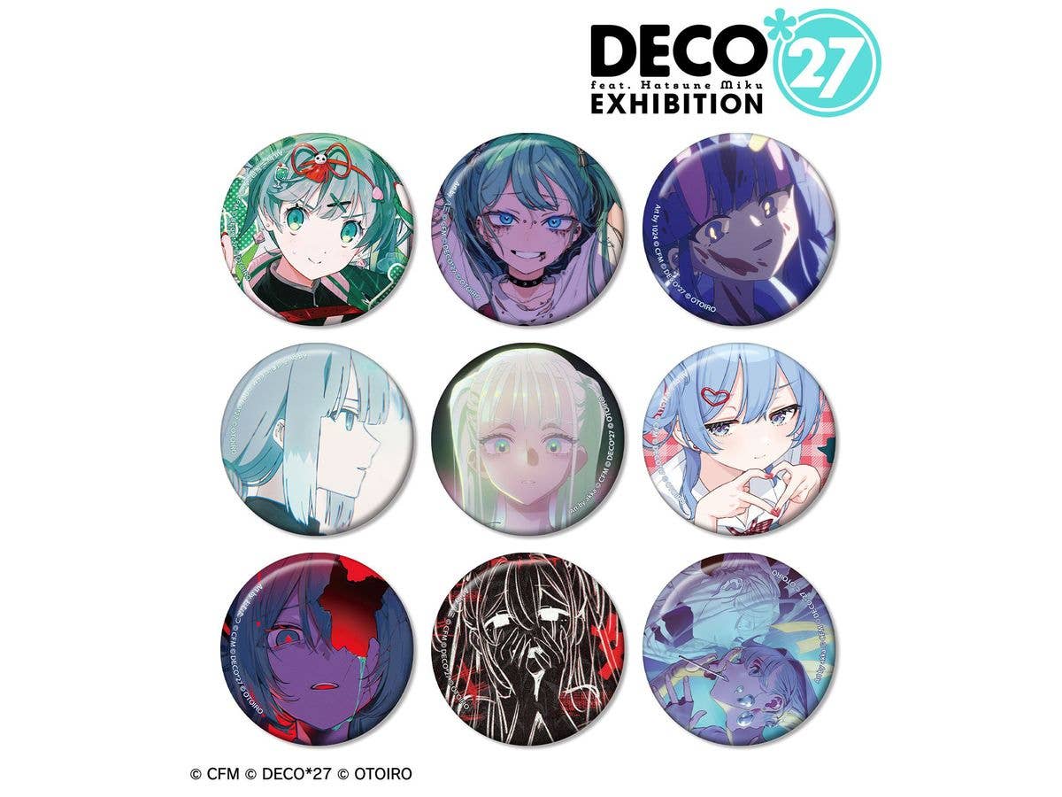 DECO27 feat. Hatsune Miku EXHIBITION Produced by DECO27 / OTOIRO: Trading Thumbnail Can Badge ver.D 1 Box 9pcs