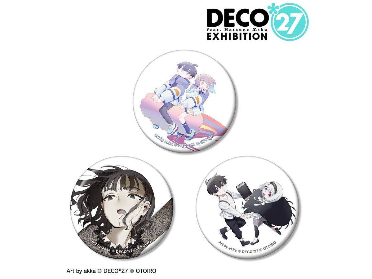 DECO27 feat. Hatsune Miku EXHIBITION Produced by DECO27 / OTOIRO: Key Visual Can Badge Set of 3 ver.C