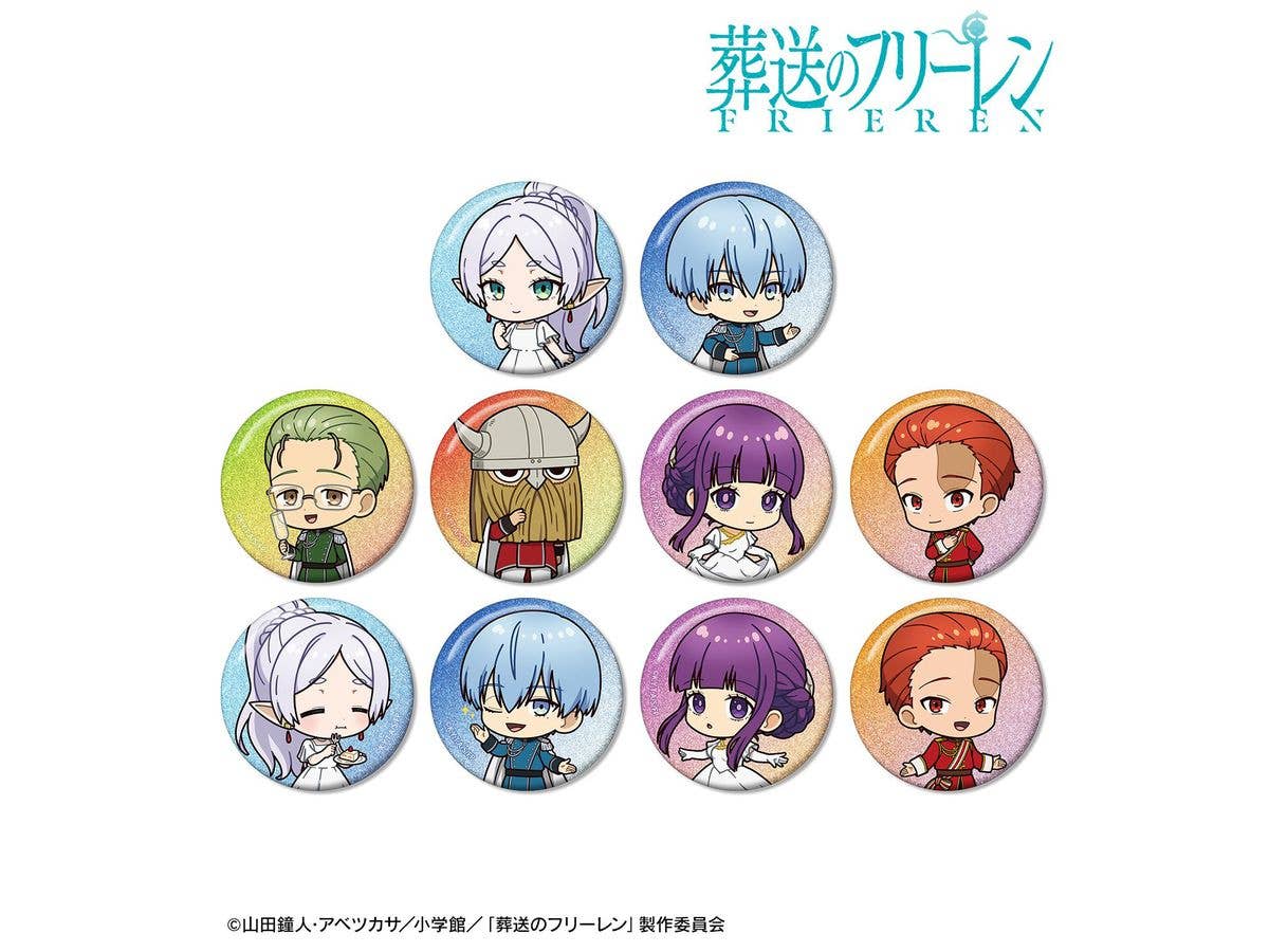 Frieren: Beyond Journey's End - Trading Chibi Character Social Ver. Glitter Can Badge: 1Box (10pcs)