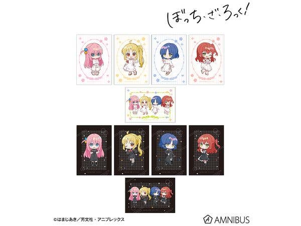 Anime Bocchi the Rock!: Illustration by Uekura Eku White Dress Ver. & Black Dress Ver. Trading Bromide 1Box 10pcs