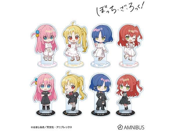 Anime Bocchi the Rock!: Illustration by Uekura Eku White Dress Ver. & Black Dress Ver. Trading Acrylic Stand 1Box 8pcs