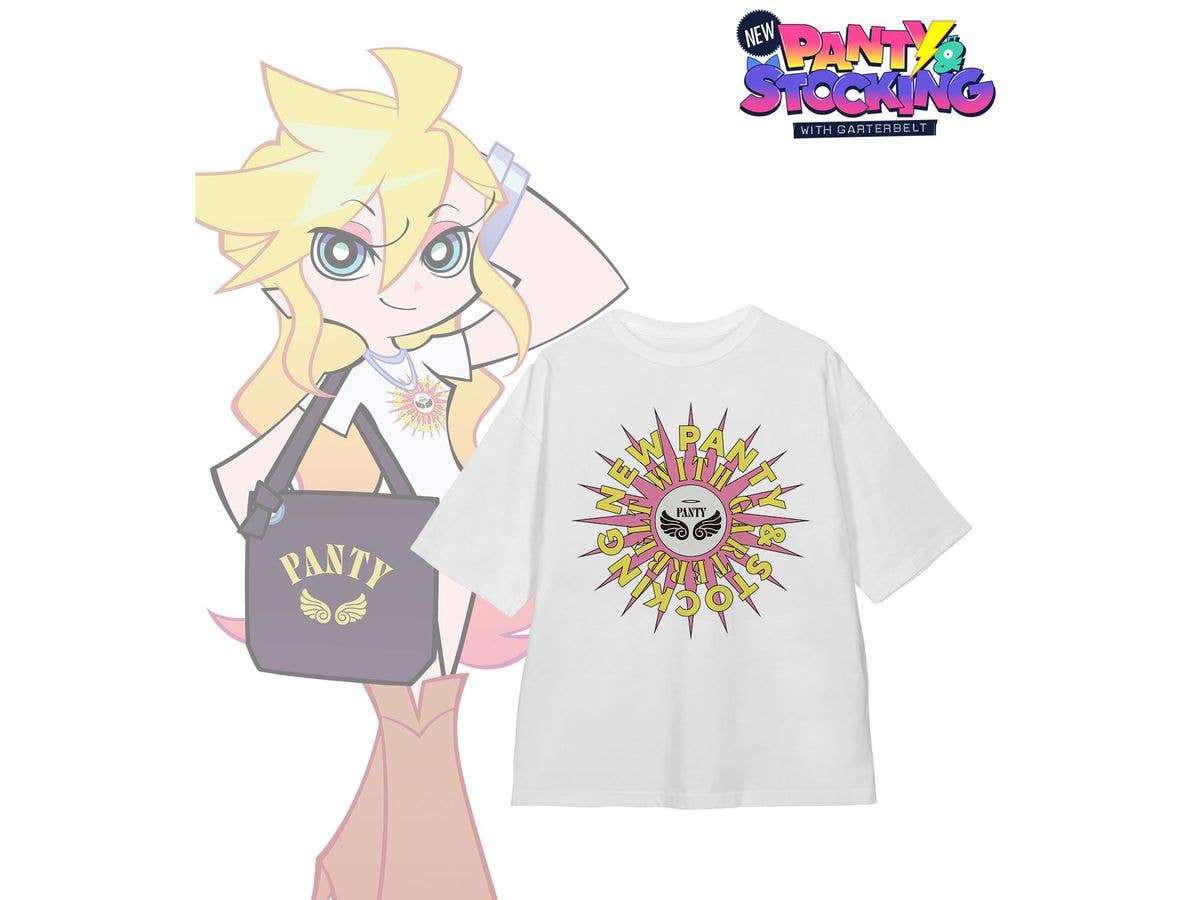 New PANTY & STOCKING with GARTERBELT: Original illustration of Panty Model ver. BIG silhouette T-shirt A Unisex (Size/M)