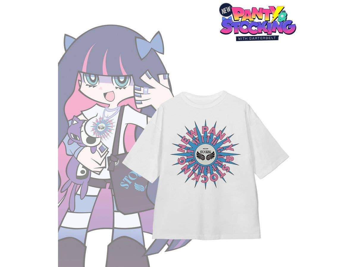 New PANTY & STOCKING with GARTERBELT: Original illustration of Stockings model version. BIG silhouette T-shirt A Unisex (Size/XL)