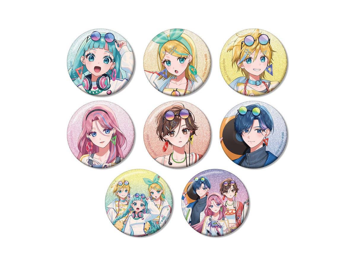 Hatsune Miku: Newly Drawn City Pop Ver. Art by Dolustoy Trading Glitter Can Badge 1Box 8pcs