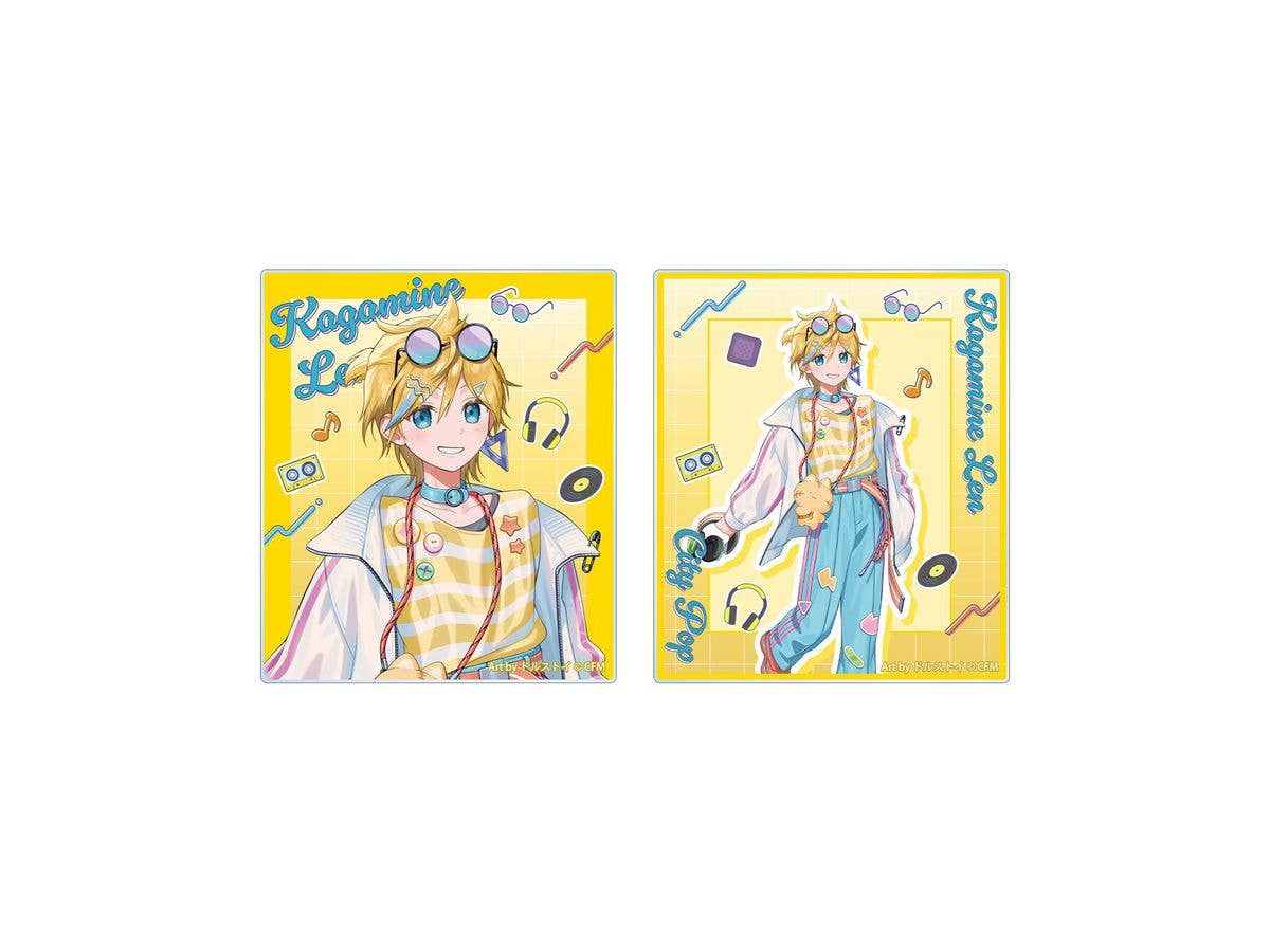 Hatsune Miku: Newly Drawn Kagamine Len City Pop Ver. Art by Dolustoy Acrylic Card 2pcs Set