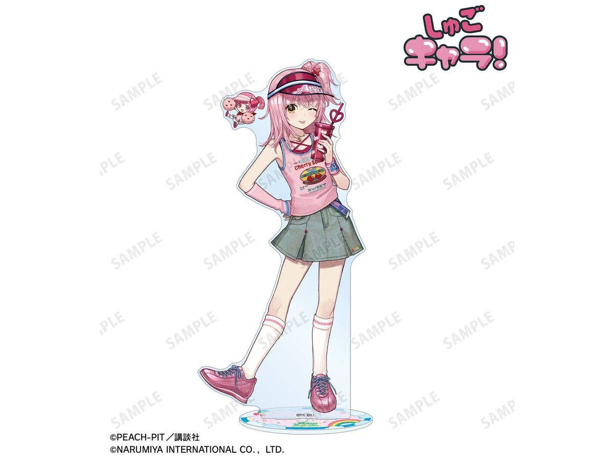 Shugo Chara!: Narumiya Characters Collaboration Cheriko Illustration Hinamori Amu ANGEL BLUE Extra Large Acrylic Stand