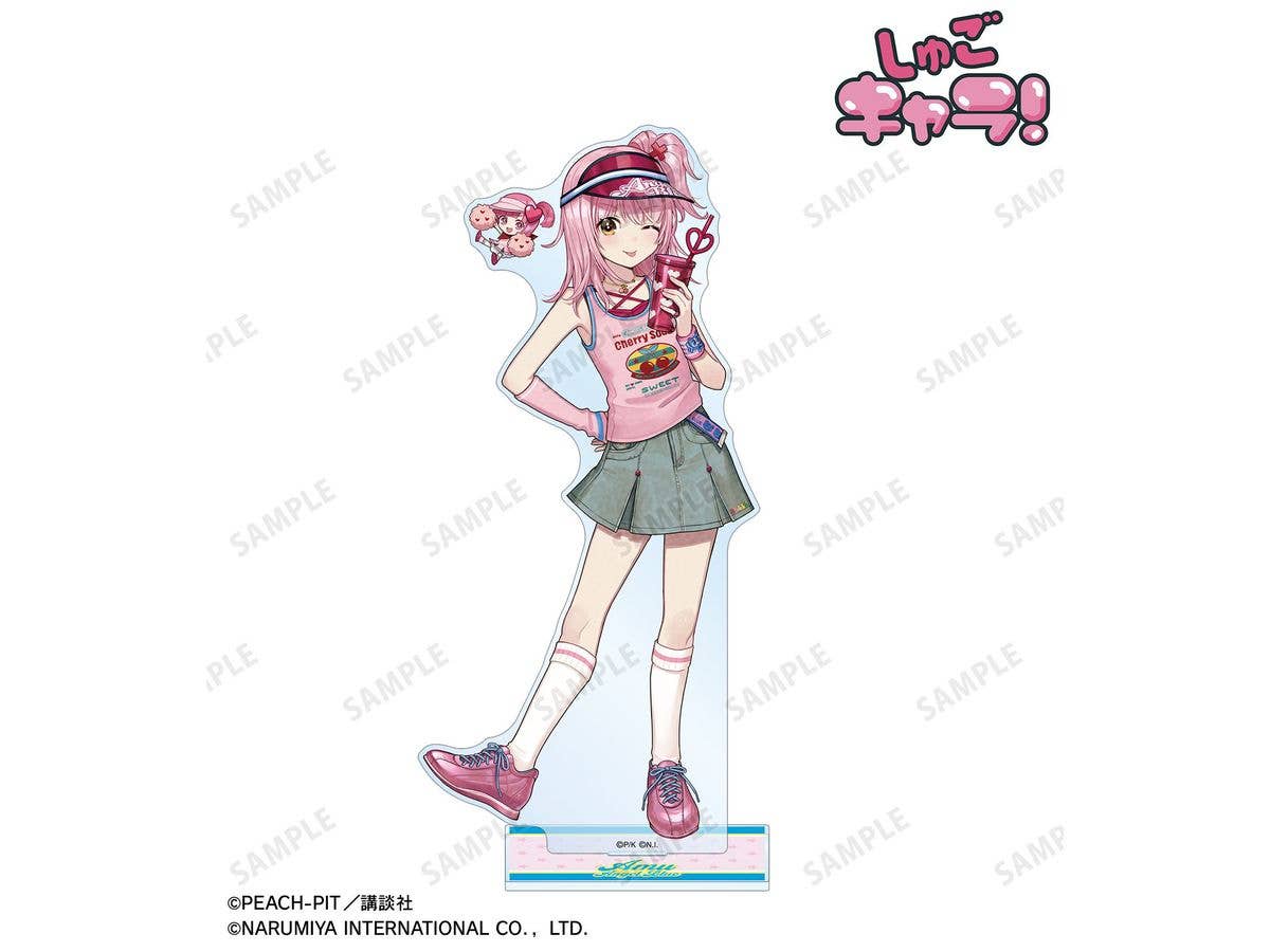 Shugo Chara!: Narumiya Characters Collaboration Cheriko Illustration Hinamori Amu ANGEL BLUE BIG Acrylic Stand