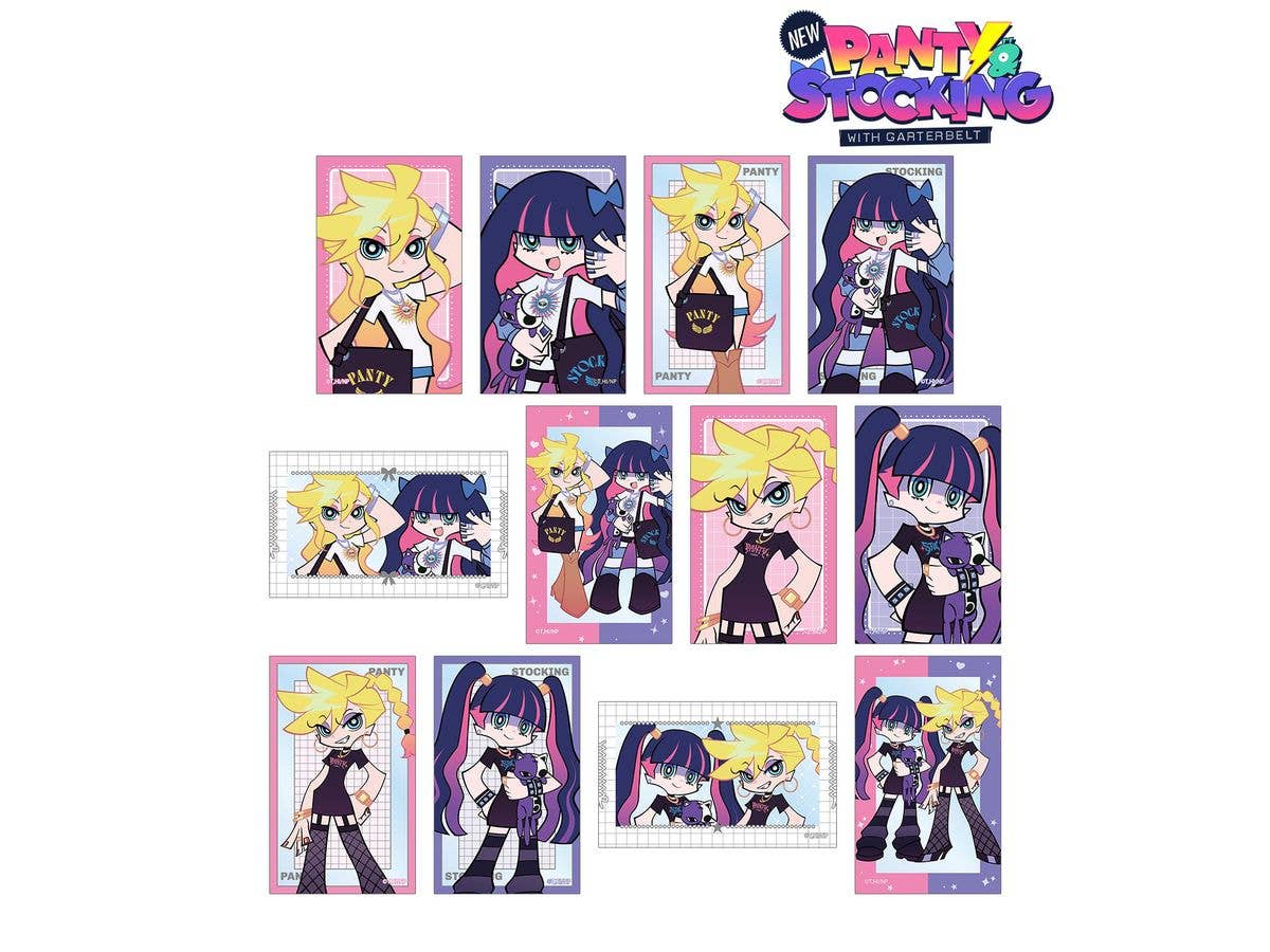 New PANTY & STOCKING with GARTERBELT: Original Illustration Model Version Trading Compact Clear Cards 1 Box (12 cards)