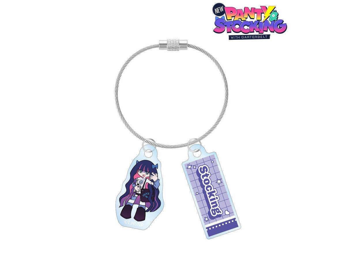 New PANTY & STOCKING with GARTERBELT: Original Illustration Stocking Model ver. Double Wire Acrylic Keychain ver.A