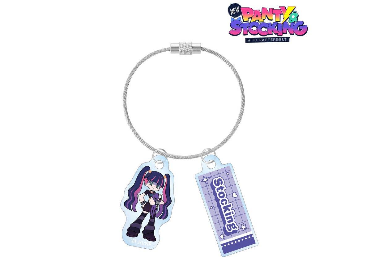 New PANTY & STOCKING with GARTERBELT: Original Illustration Stocking Model ver. Double Wire Acrylic Keychain ver. B