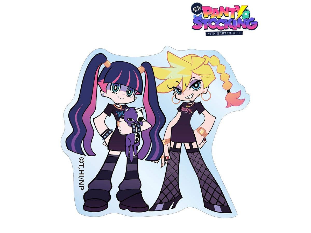 New PANTY & STOCKING with GARTERBELT: Original Illustration Panty & Stocking Model ver. Acrylic Sticker ver. B