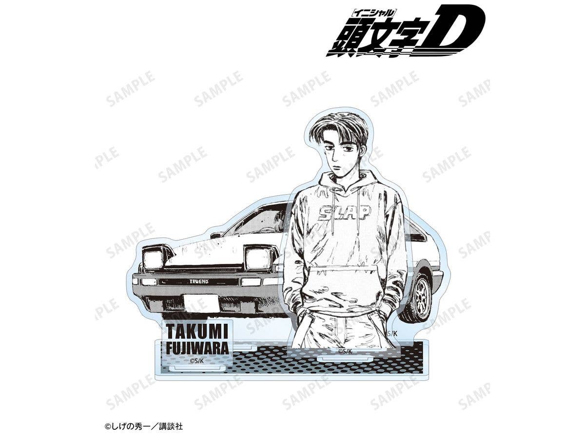 Original Initial D: Takumi Fujiwara BIG Acrylic Stand with Original Panel Parts