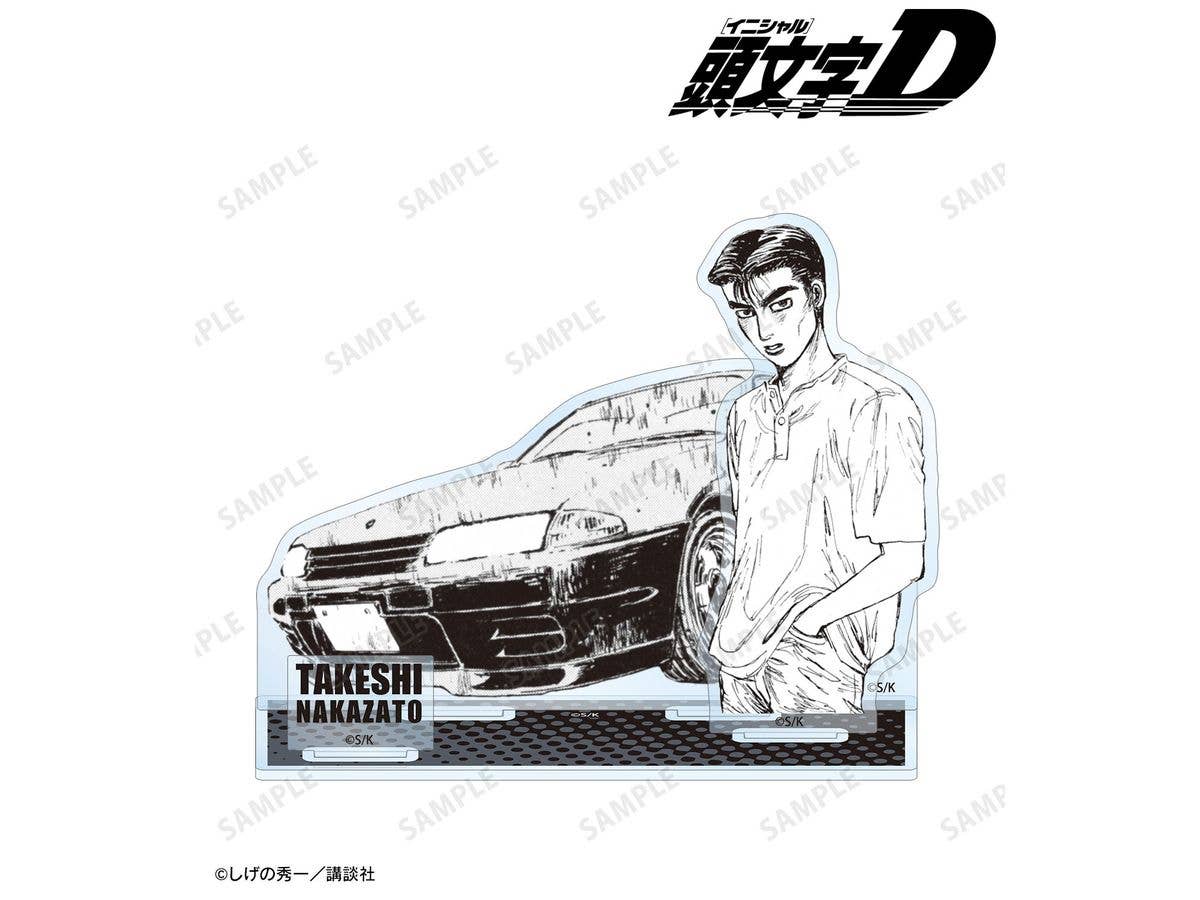 Original Initial D: Takeshi Nakazato - BIG Acrylic Stand with Original Panel Parts