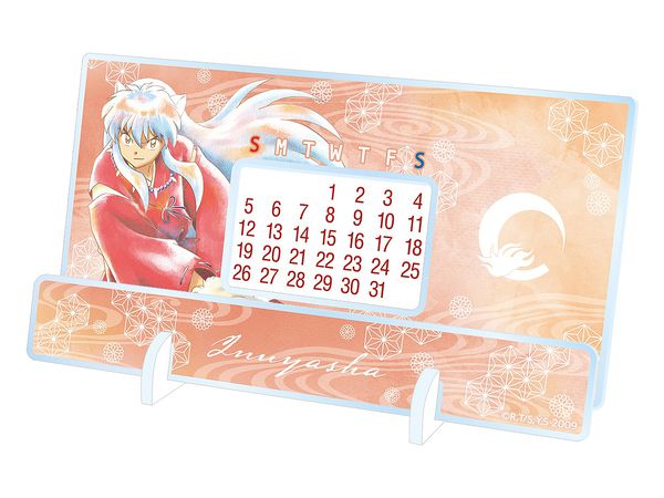 Inuyasha: Inuyasha Ani-Art aqua label Desktop Acrylic Perpetual Calendar