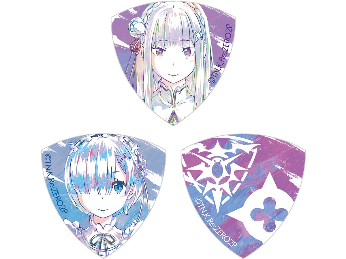 Re:Zero Starting Life in Another World: FERNANDES Collaboration Emilia & Rem Ani-Art Pick Set