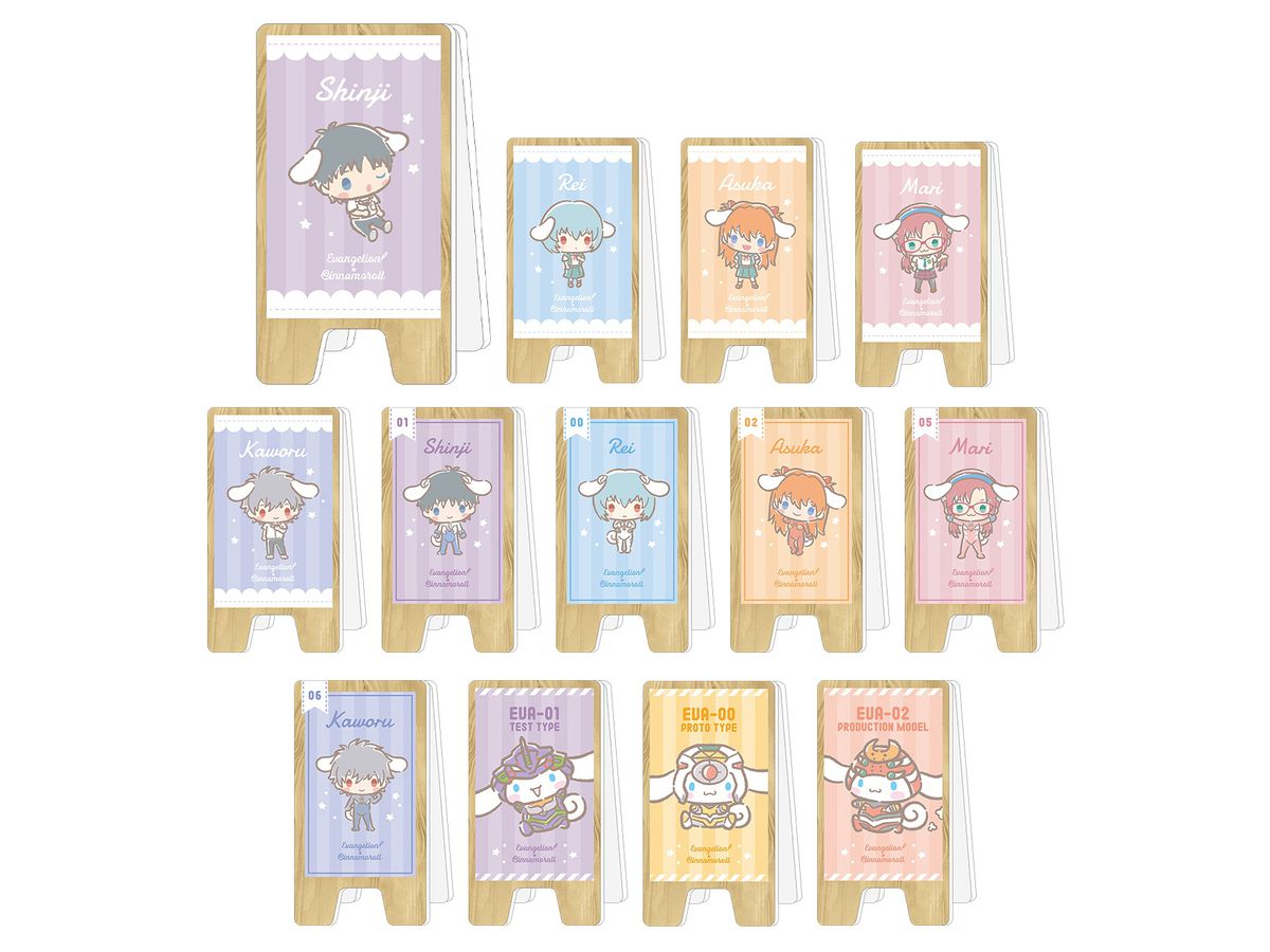 Evangelion x Cinnamoroll: Trading Standing Signboard Style Memo Stand: 1Box (13pcs)