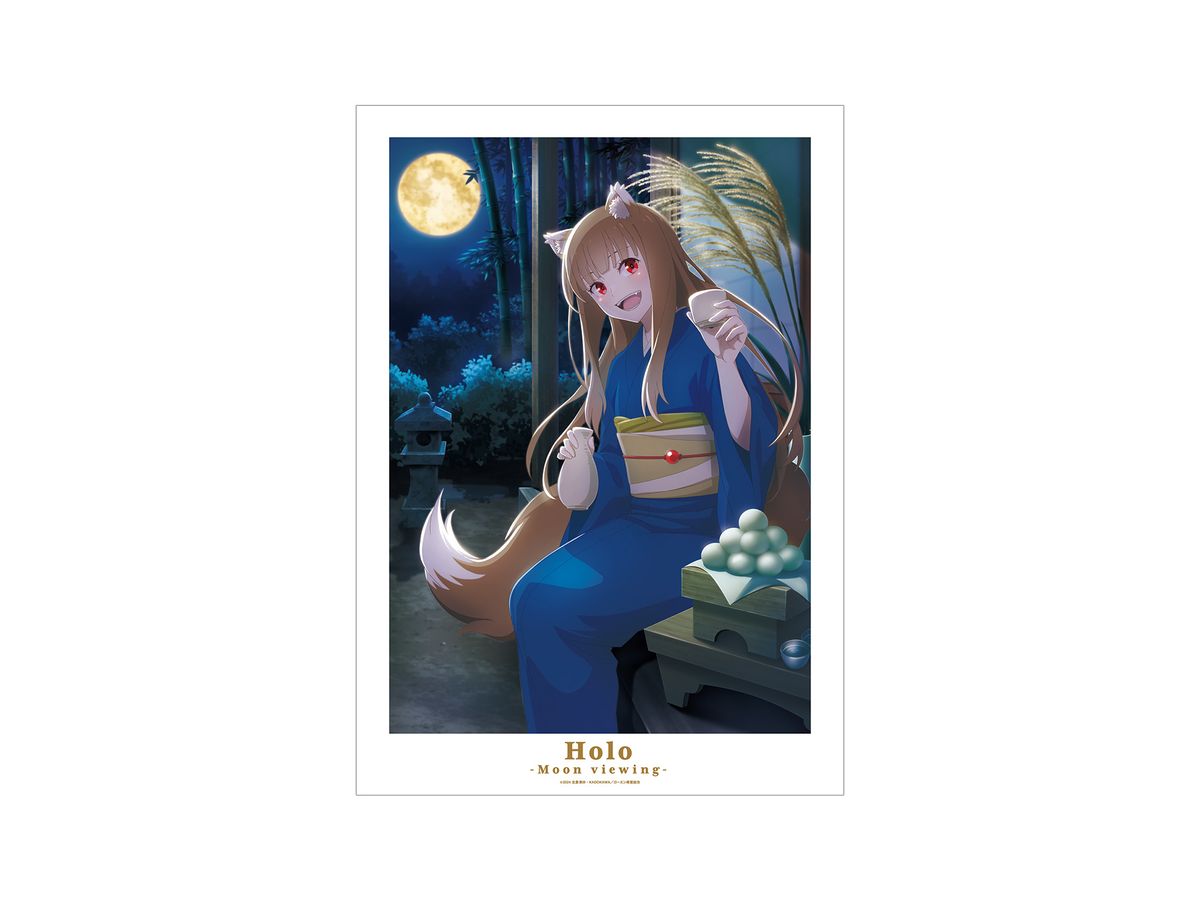 Spice and Wolf MERCHANT MEETS THE WISE WOLF Holo Moon Viewing Visual A3 Matte Poster