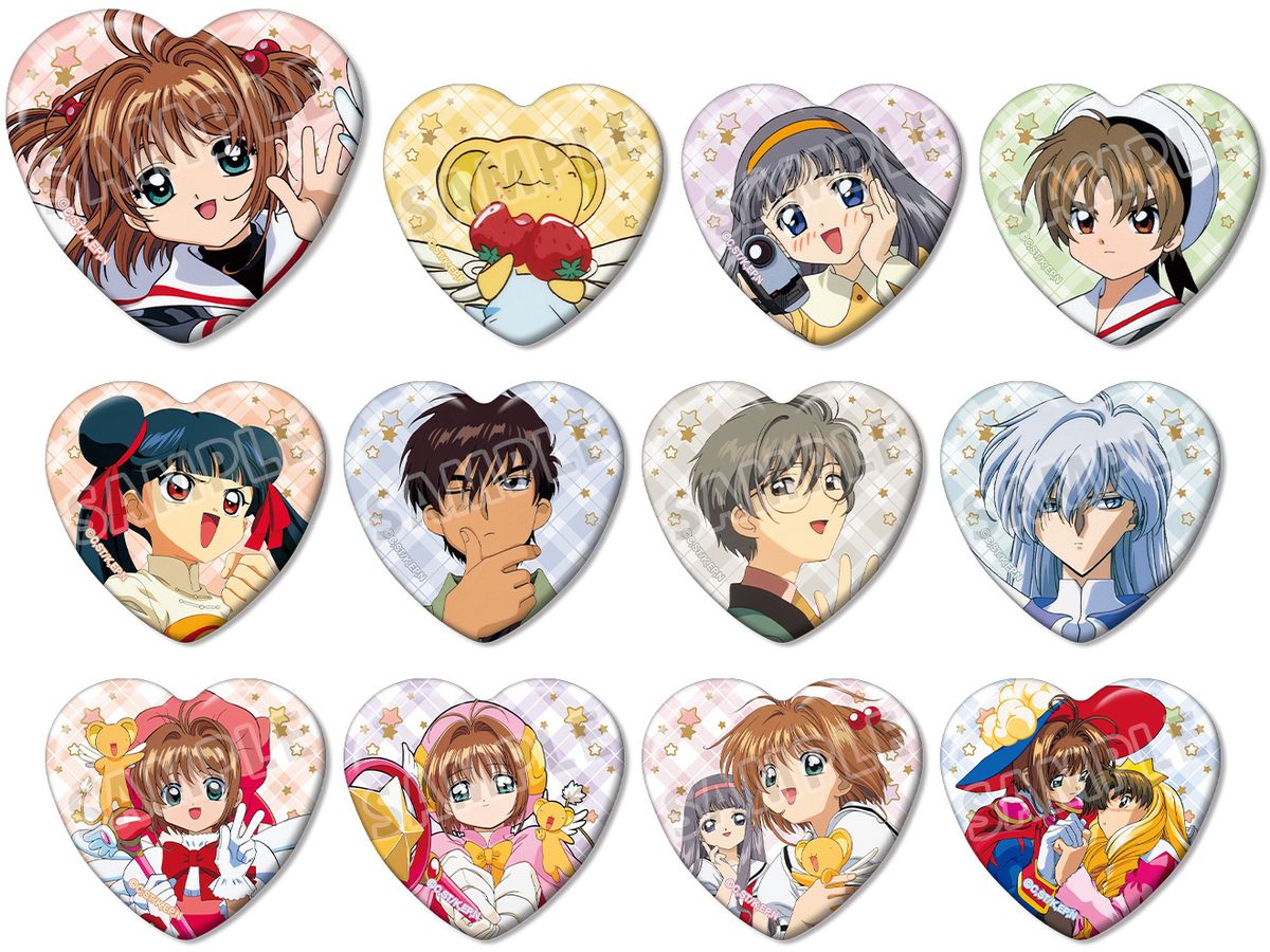 Cardcaptor Sakura: Trading Heart Shaped Can Badge 1Box 12pcs