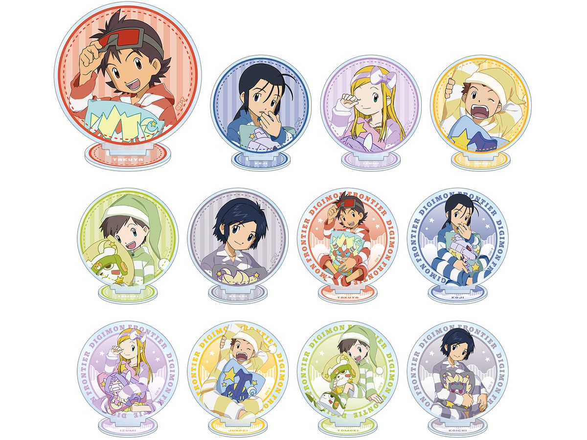 Digimon Frontier: Newly Drawn Illustration Sleepover Pajamas Ver. Trading Acrylic Stand: 1Box (12pcs)