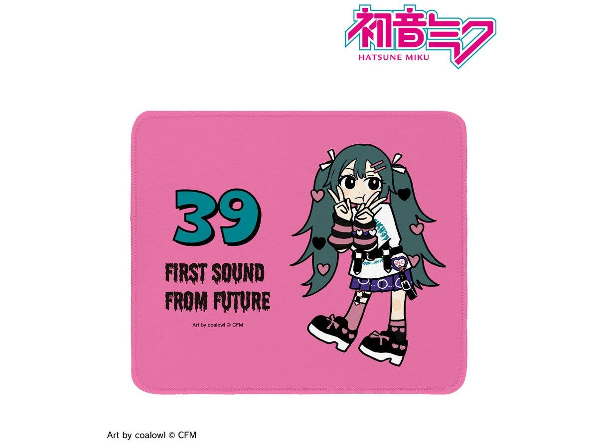 Hatsune Miku: Newly Drawn Heart Deformed Ver. Art By Coalowl Mouse Pad Ver.B