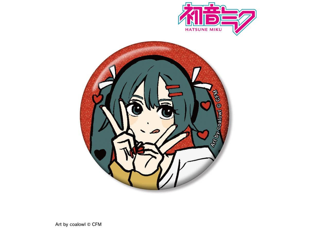 Hatsune Miku: Newly Drawn Heart Ver. Art By Coalowl Glitter Can Badge Ver.A