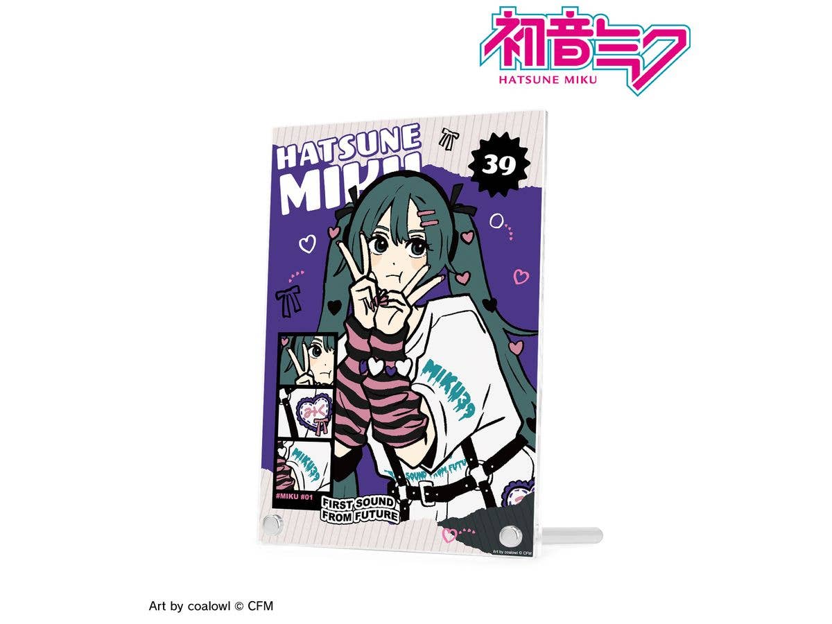 Hatsune Miku: Newly Drawn Heart Ver. Art By Coalowl A5 Acrylic Panel Ver.B