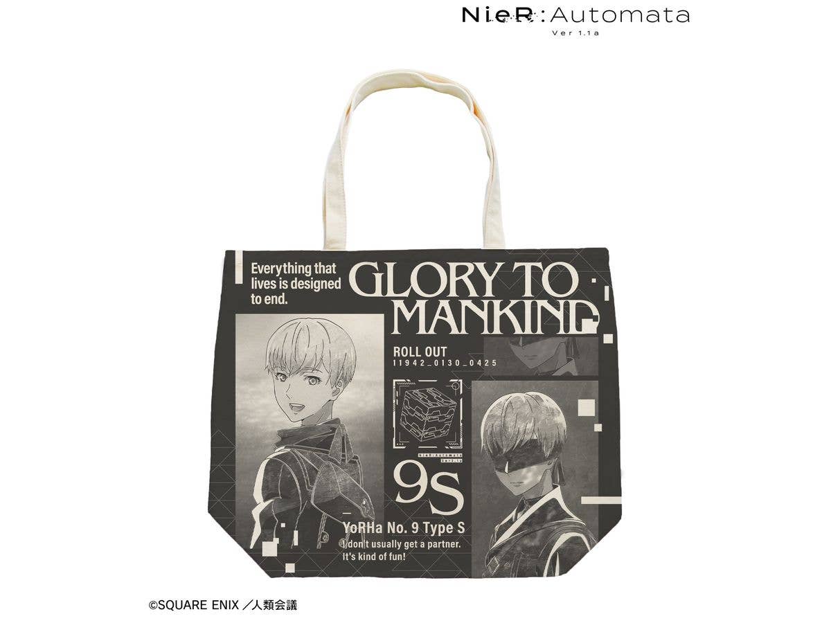 Anime Nier:Automata Ver1.1A: 9S Ani-Art Black Label Full Graphic Tote Bag