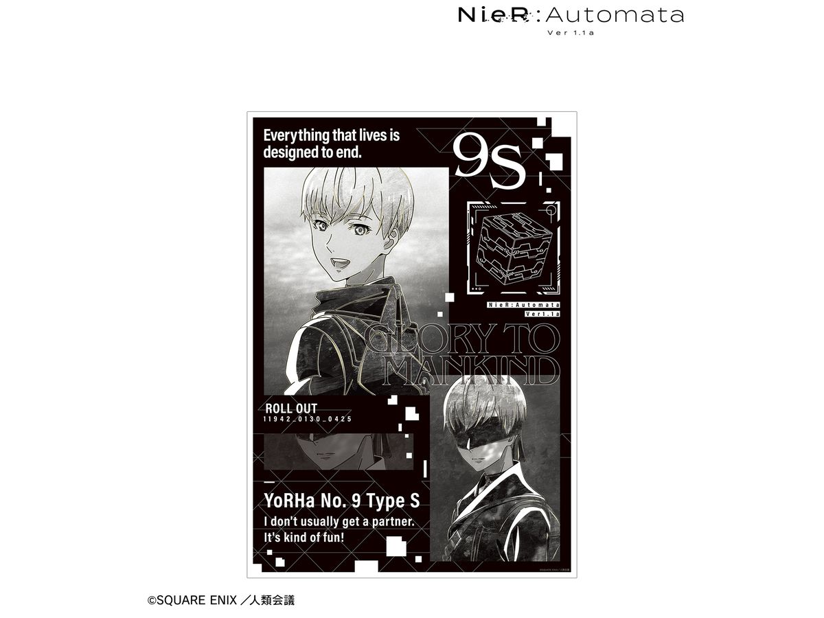 Anime Nier:Automata Ver1.1A: 9S Ani-Art Black Label A3 Matte Processing Poster