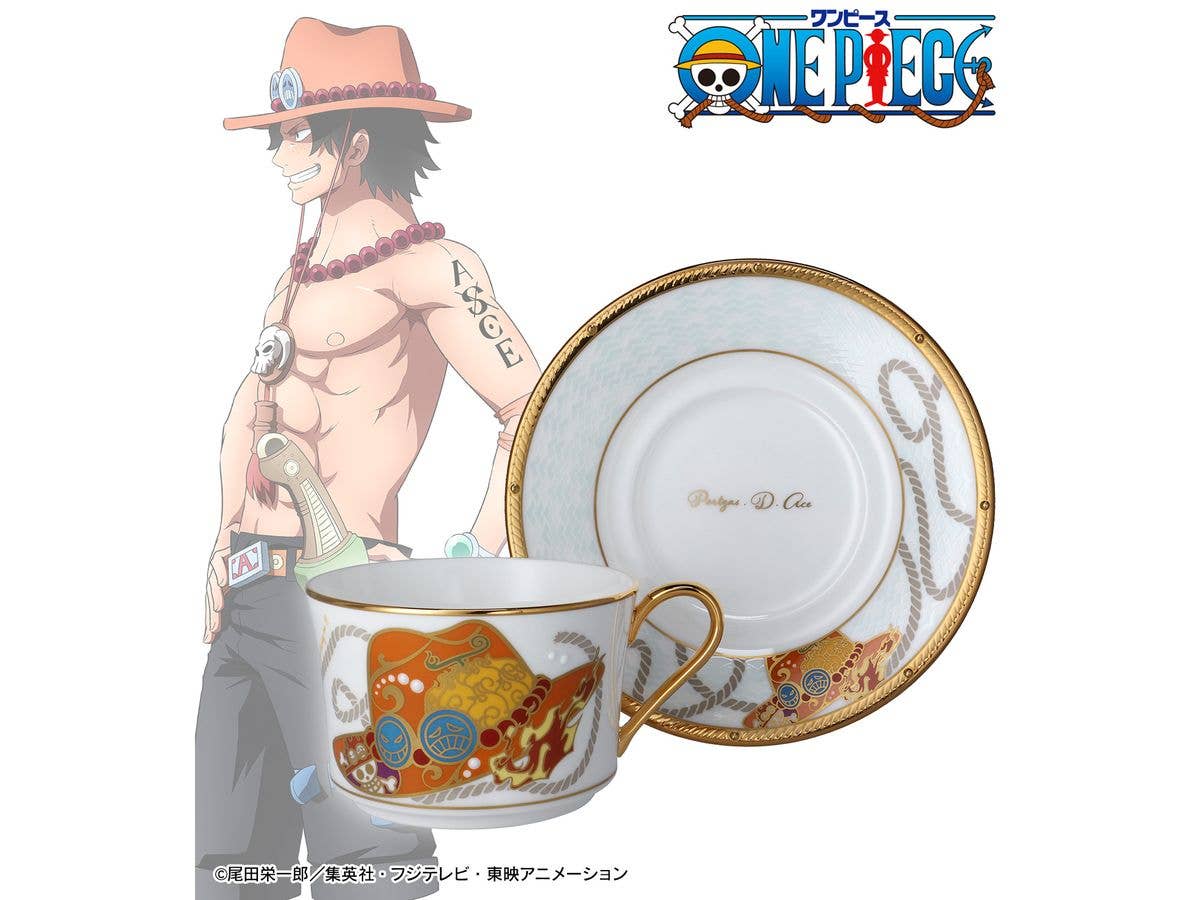 Tv Anime One Piece: Noritake Collaboration Portgas D. Ace Cup & Saucer