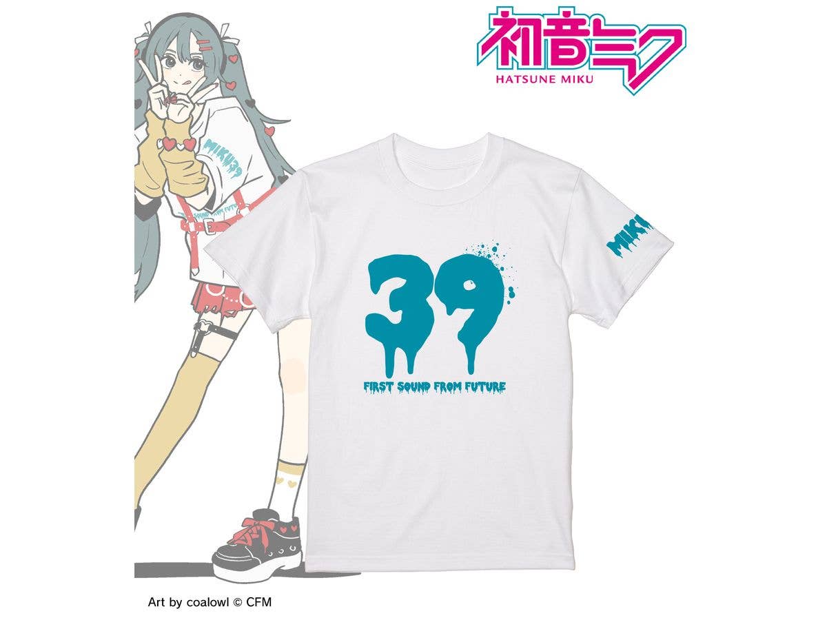 Hatsune Miku: Newly Drawn Art By Coalowl Illustration T-Shirt Men's (Size / XXL)