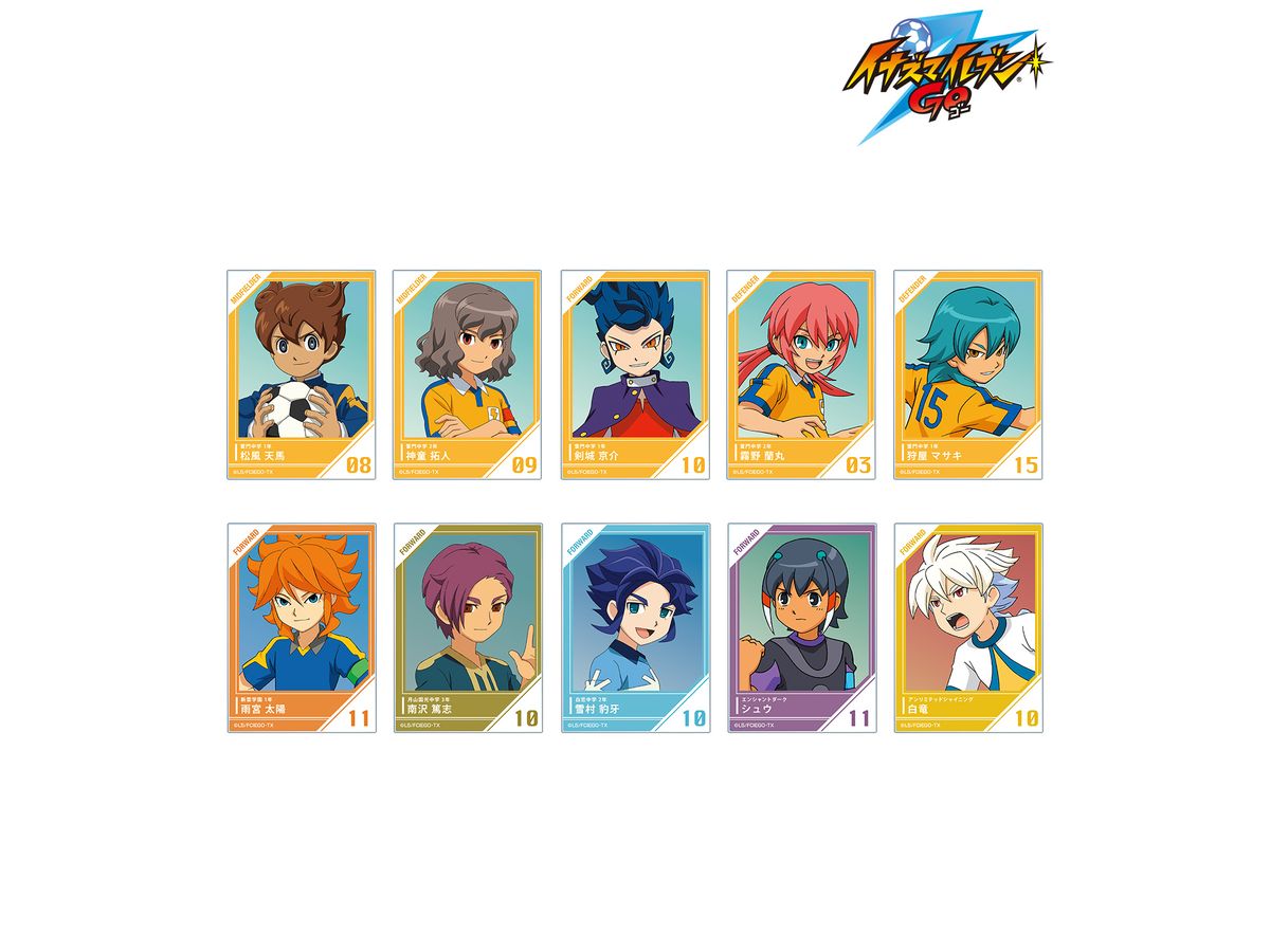 Inazuma Eleven Go: Trading Acrylic Card Holy Road Ver. 1Box 10Pcs