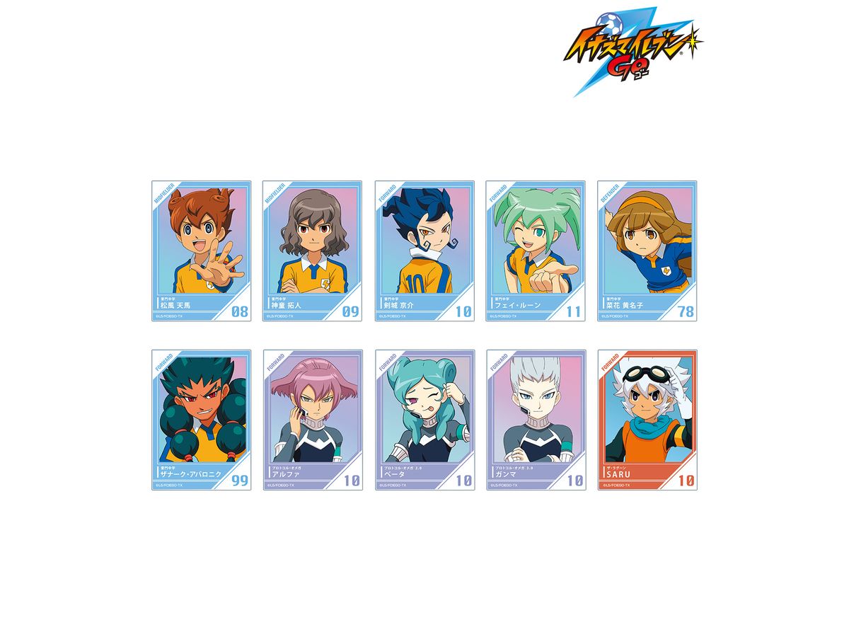 Inazuma Eleven Go: Trading Acrylic Card Chrono Stone Ver. 1Box 10Pcs