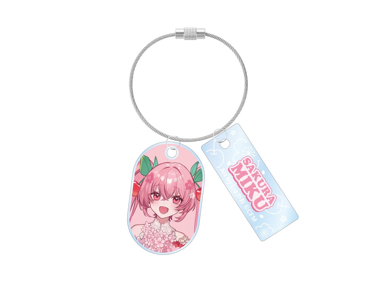 Sakura Miku Newly Drawn Sakura Miku  Cherry Blossom Party ver. Art by Shugao Double Wire Acrylic Keychain