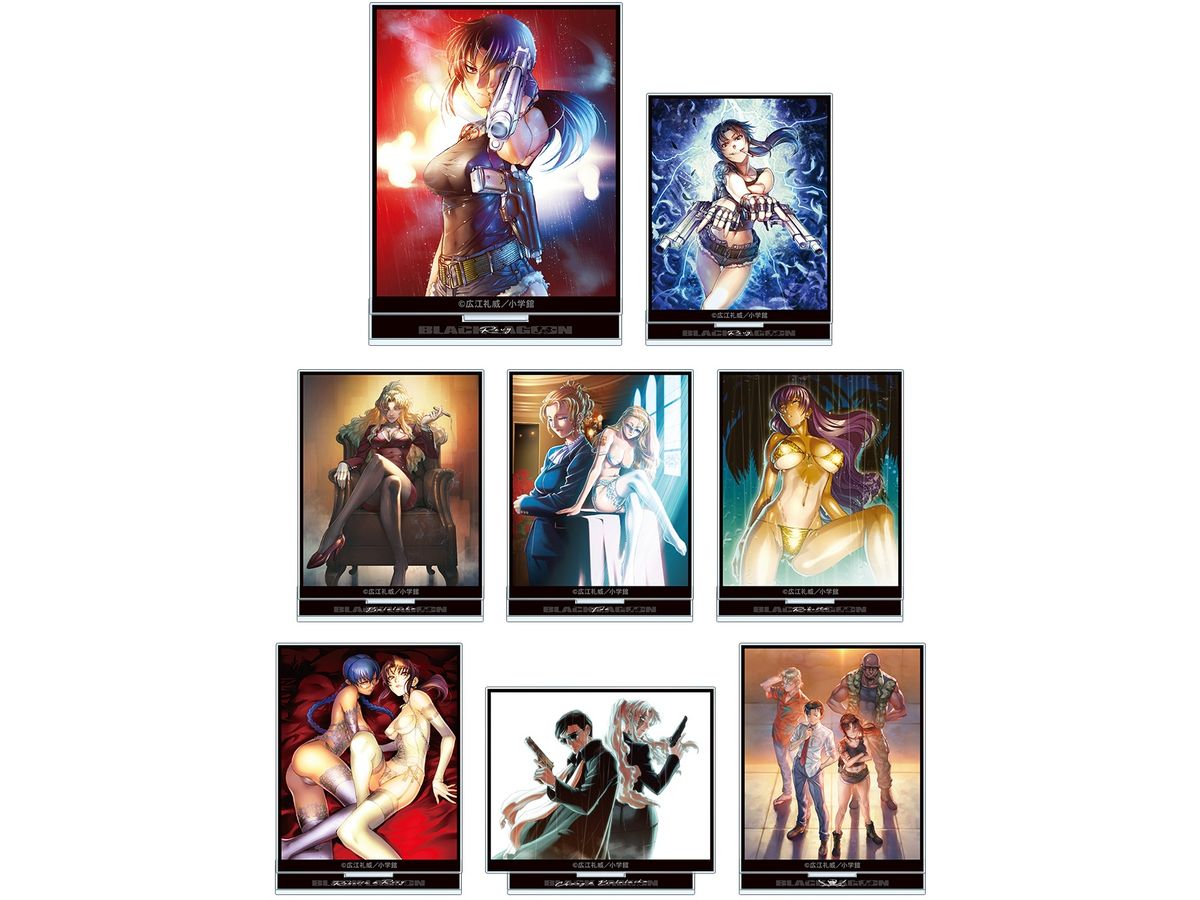 Black Lagoon: Trading Color Illustration Acrylic Stand Ver. A: 1Box (8pcs)