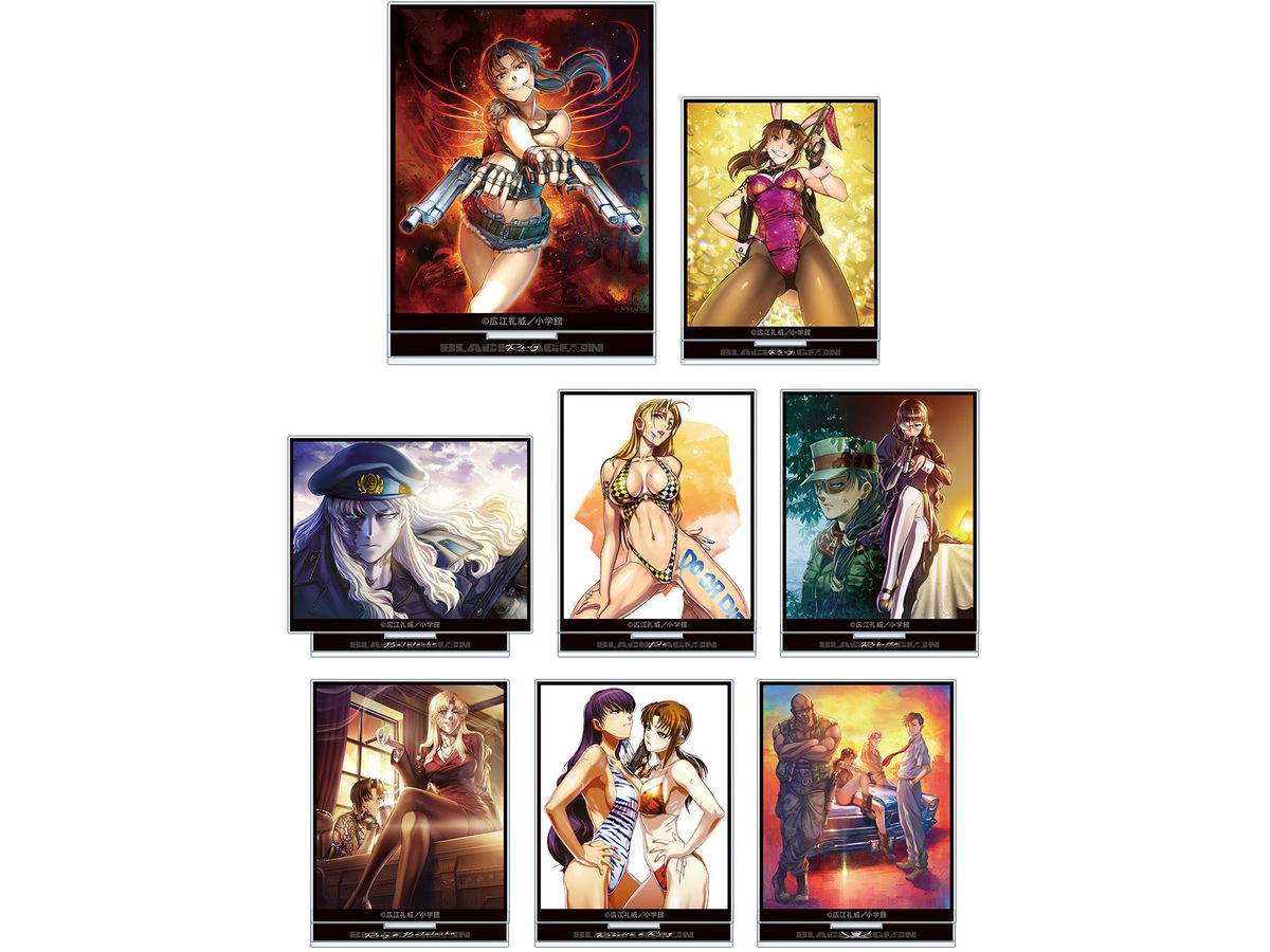 Black Lagoon: Trading Color Illustration Acrylic Stand Ver. B: 1Box (8pcs)