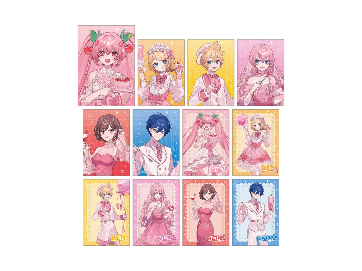 Sakura Miku Newly Drawn Cherry Blossom Party ver. Art by Shugao Trading Bromides: 1Box (12pcs)