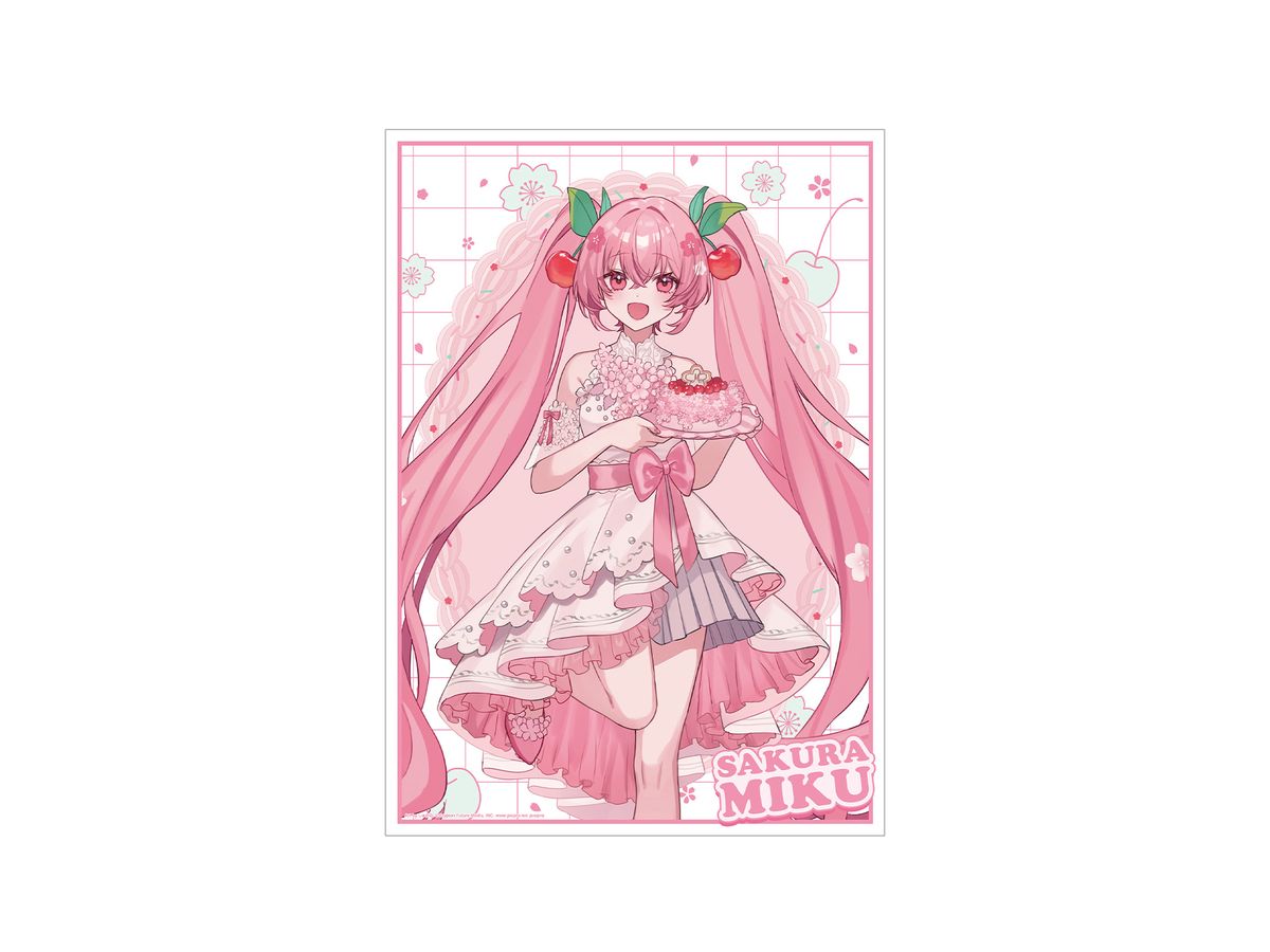 Sakura Miku Newly Drawn Sakura Miku Cherry Blossom Party ver. Art by Shugao A3 Matte Processing Poster