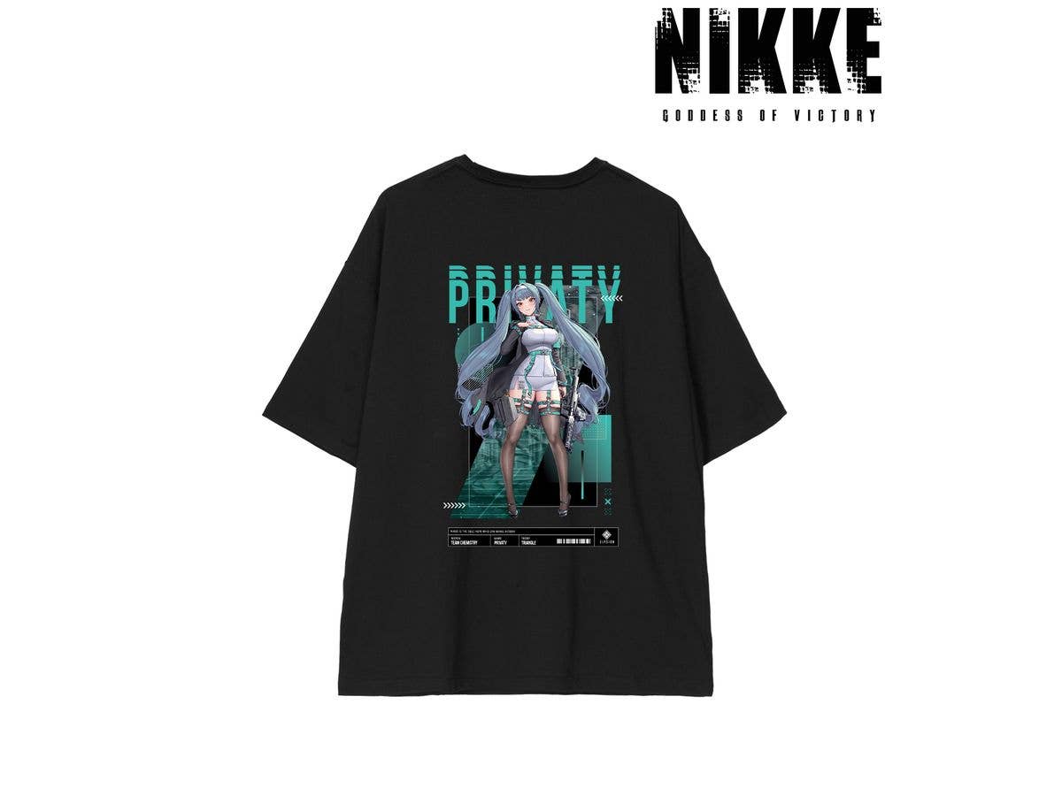 Goddess Of Victory: Nikke: Lovecacao Illustration Privaty Tactical Fashion Ver. Big Silhouette T-Shirt Unisex (Size / L)