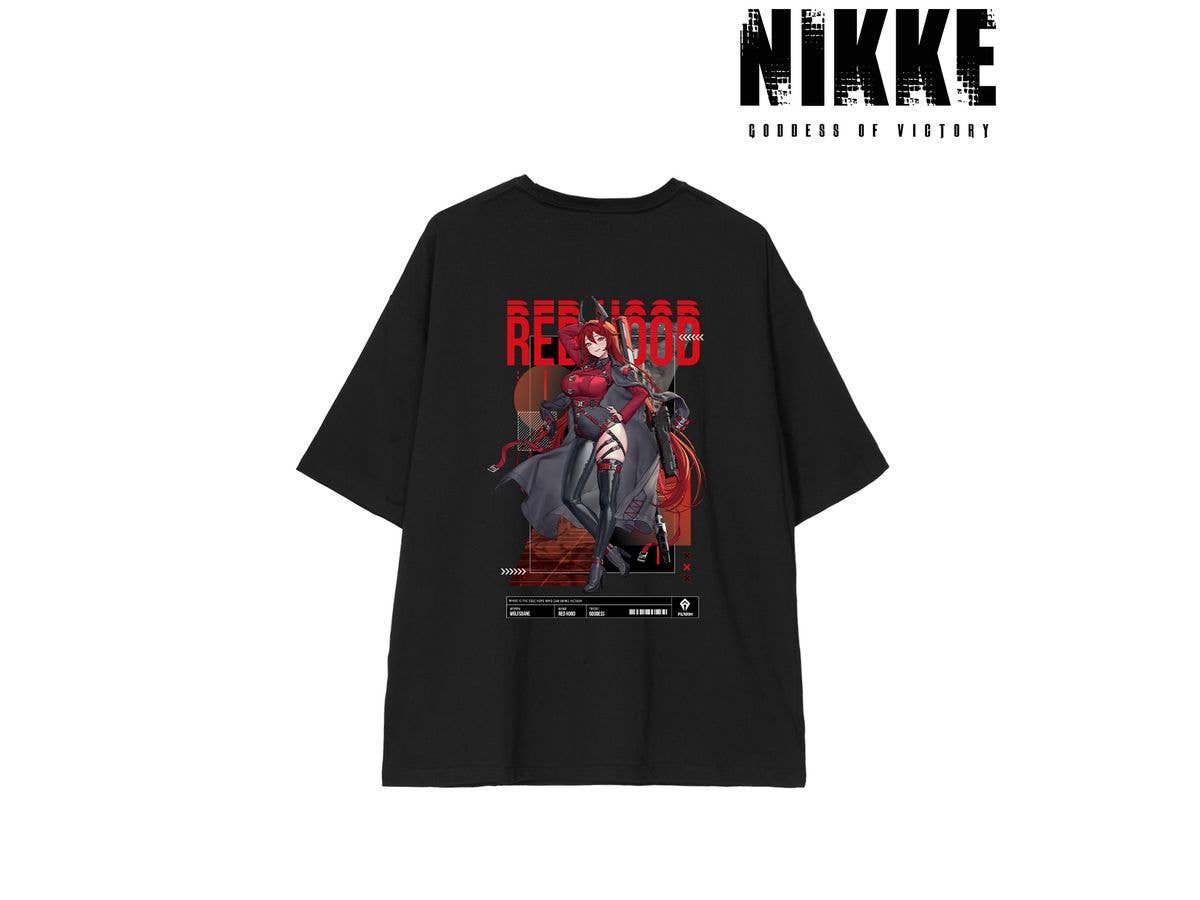 Goddess Of Victory: Nikke: Lovecacao Illustration Red Hood Tactical Fashion Ver. Big Silhouette T-Shirt Unisex (Size / L)