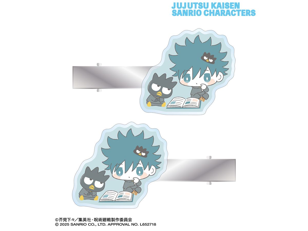 Jujutsu Kaisen x Sanrio Characters: Megumi Fushiguro x Bad Badtzmaru Acrylic Hair Clip Set Of 2